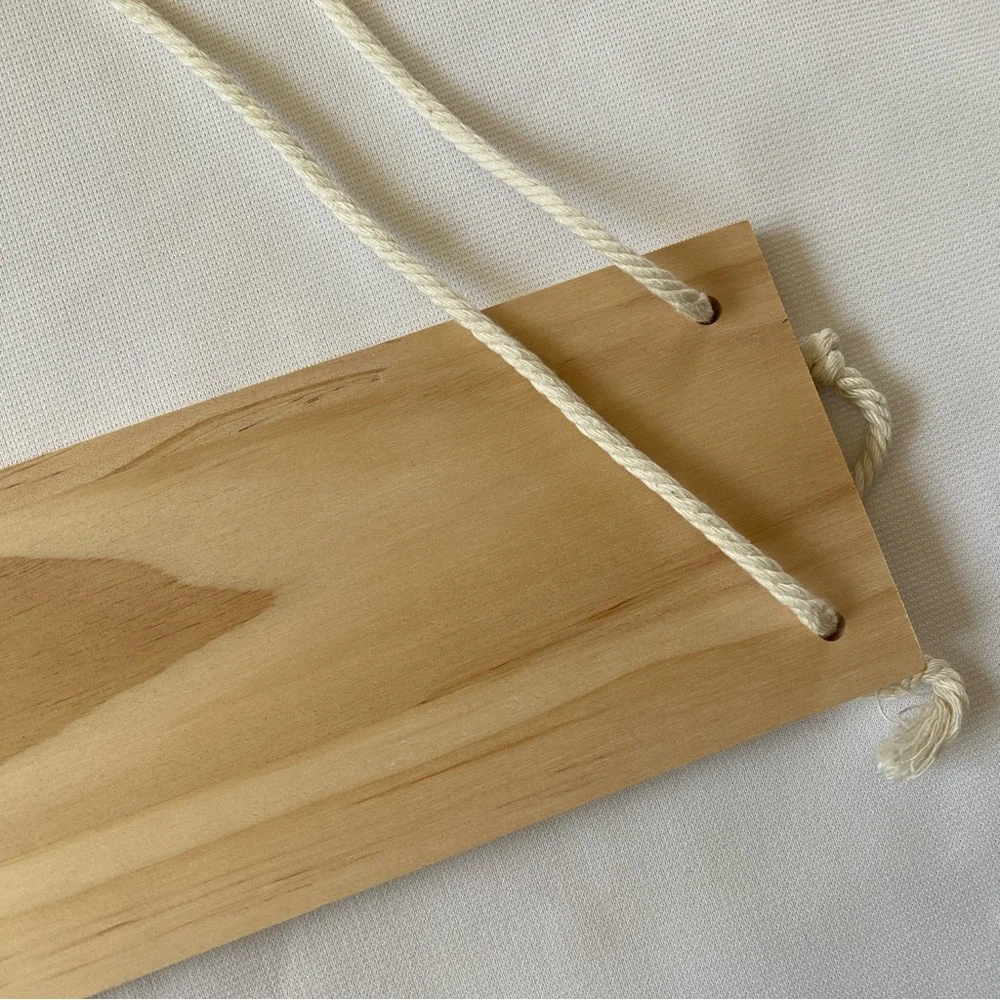 Wooden Hanging Swing with Rope